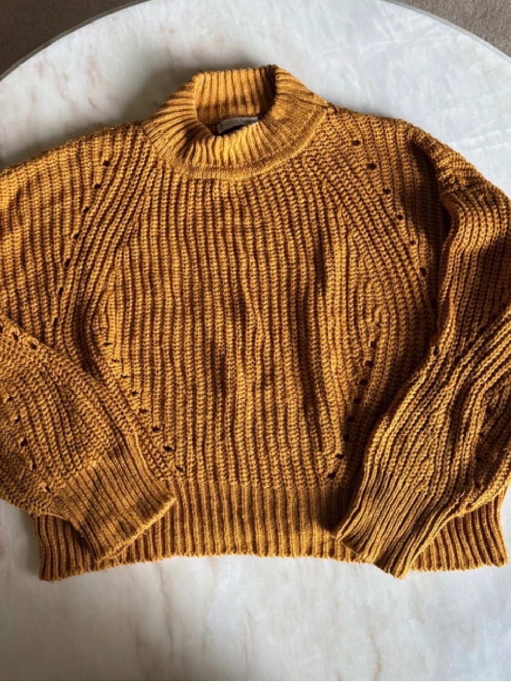 Jon & Anna Cozy Mustard Chunky Knit Sweater - Women